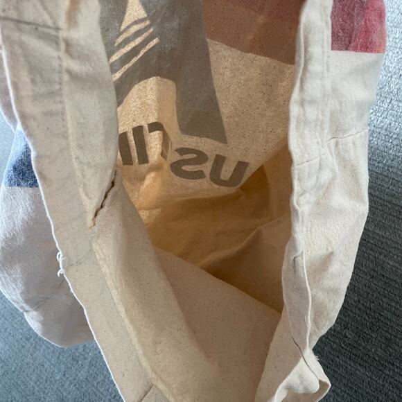 Aviator Nation Reusable Tote Bag Cotton Canvas Austin Texas Market Casual - Picture 2 of 8